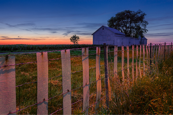 Central Illinois snow fence